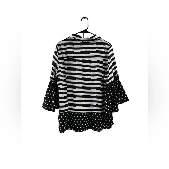 Dor Dor Couture black and white womens blouse - Picture 5 of 5